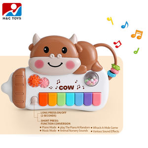 ของเล่นเปียโนสัตว์<span class=keywords><strong>ไฟฟ้า</strong></span>ขนาดเล็กสำหรับ<span class=keywords><strong>เด็ก</strong></span> พร้อมไฟ ของเล่นเครื่องดนตรีการ์ตูนสำหรับการศึกษาดนตรี ทำจากพลาสติก - Product Image 2