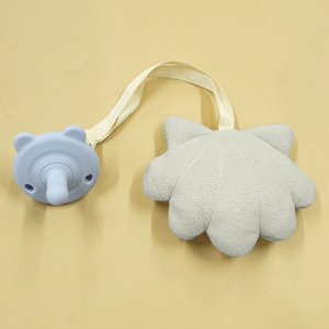 Chaîne factice en forme de pétoncle en peluche, support de dentition, organisateur de jouets de dentition pour bébés, couette, coquillage, porte-sucette Toddy - Product Image 5