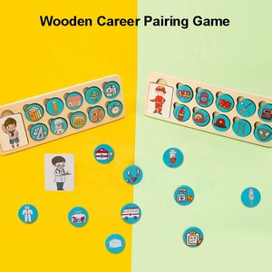 Gioco Educativo Montessori in Legno per Bambini, Abbinamento di Professioni e Attività Comunitarie, Blocchi di Legno per l'Apprendimento Cognitivo - Product Image 2