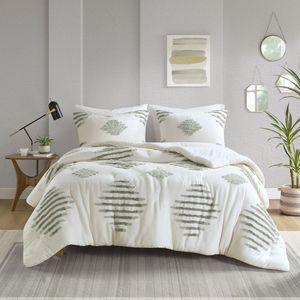 Juego de edredón de 3 piezas de chenilla de mezcla de algodón de alta calidad DB Jacquard Technics patrón impreso sólido para el hogar boda Hospital Hotel - Product Image 3