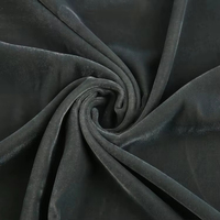 Tissu en velours teint gris uni 100 % polyester 200-220 GSM, motif personnalisé tissé, vente en gros