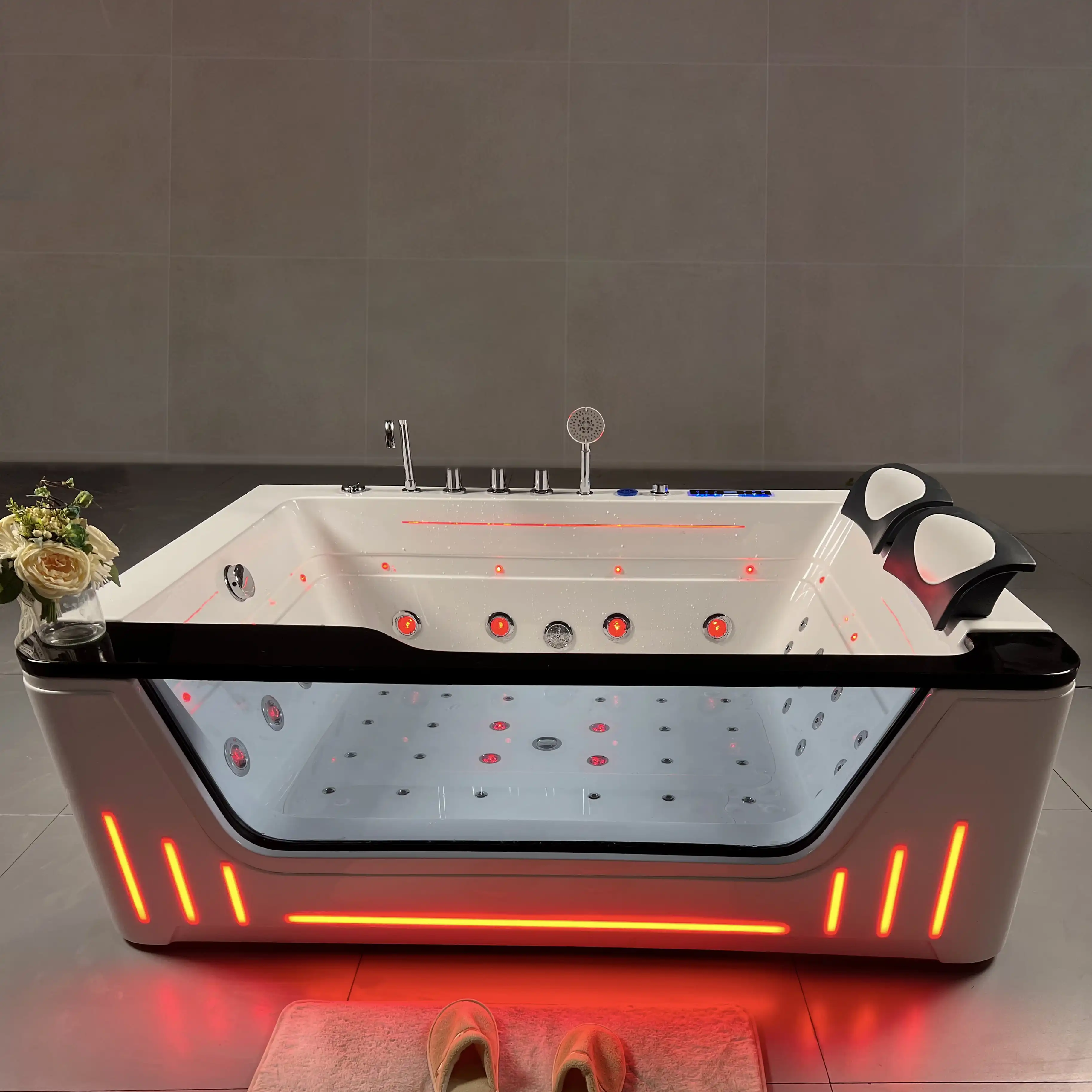2 people large massage whirlpool bathtub outdoor spa sex massage spa hot soak bathtub