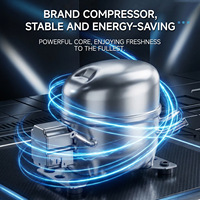 Réfrigérateur-congélateur commercial sous comptoir à quatre portes en acier inoxydable 201, style européen, refroidissement par air, dégivrage automatique, numérique