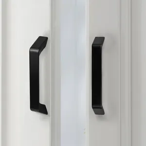 Tirador de puerta de armario de cocina, muebles de diseño de alta gama, manija de puerta de aleación de aluminio de 96mm, 128mm y 224mm