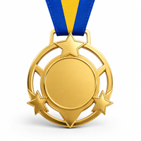 Médaille personnalisée en alliage de zinc plaqué or et argent 3D pour médailles de récompense avec ruban, médailles sportives, scolaires, souvenirs