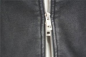 Sudadera con capucha para hombre HG2703, personalizada con bordado, corte regular, forro de satén, lavado ácido, cremallera completa, pedrería, para invierno - Product Image 6