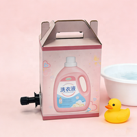 Sachet Doypack à bec verseur personnalisé imprimé en gros, recyclable, 2L, 3L, 5L, pour lessive liquide rechargeable
