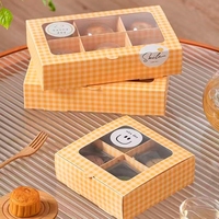 Caja de Donuts de Papel Ecológico Personalizada con Ventana Transparente y Logotipo en Dorado para Pastel, Galleta, Repostería y Postre - Empaque de Panadería Reciclable