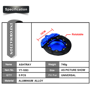 JDM Racing Culture 15CM Aluminum Brake Caliper Shape Rotatable Tobacco Jar <strong>Car</strong> <strong>Ashtray</strong> for <strong>Car</strong> - Product Image 3