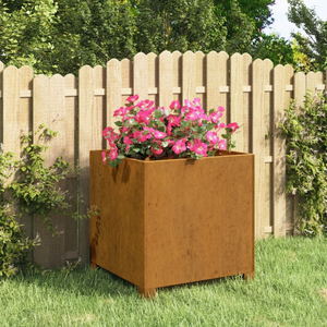 Jardinières surélevées personnalisées en acier Corten pour l'intérieur et l'extérieur, grands bacs à plantes, pots de fleurs - Product Image 1
