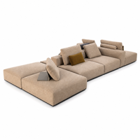 Canapé modulaire minimaliste extensible et inclinable, combinaison libre, tissu, mobilier de salon moderne et luxueux