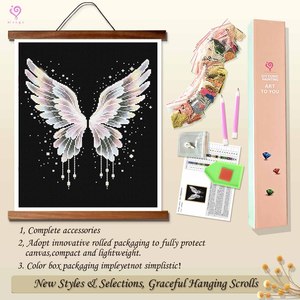 Kit de peinture diamant DIY très populaire pour adultes, kit d'artisanat pour la maison, cadeaux papillons, prix usine - Product Image 4