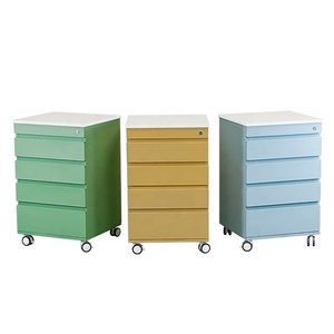 Chariot de <span class=keywords><strong>procédure</strong></span> médicale Cabinet mobile à 4 tiroirs Haut en marbre pour clinique dentaire Hôpital Salon de beauté - Product Image 2