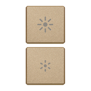 Satin Gold Flat Dimmer <b>Buttons</b> 3.5x6.5x1.5 Cm For Lighting Control - Product Image 1