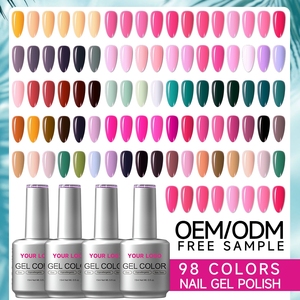 Gel de Uñas Profesional Superventas de 15ml, Colores Mezclados, No Irritante, Removible, Etiqueta Personalizada, Pintura para Uñas, Libre de HEMA y TPO - Product Image 1