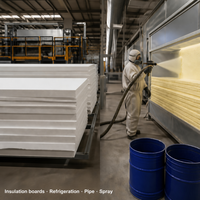 Système de mousse de polyuréthane rigide, combinaison de polyol, deux composants, formule personnalisée, panneau d'isolation thermique pour la construction