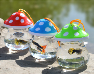 Vente chaude Aquariums Équipements & Accessoires Champignon dessin animé forme <span class=keywords><strong>poisson</strong></span> <span class=keywords><strong>rouge</strong></span> tortue bouteille - Product Image 4