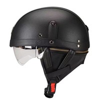 Casque Demi-Face Rétro Vintage en ABS avec Fermeture Rapide pour Trottinette Électrique Unisexe Toutes Saisons DOT/ECE Design Graphique