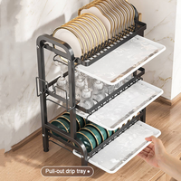 Nouveau égouttoir à vaisselle de cuisine, montage facile, design pliable, support de rangement pour couteaux, fourchettes et cuillères en acier au carbone