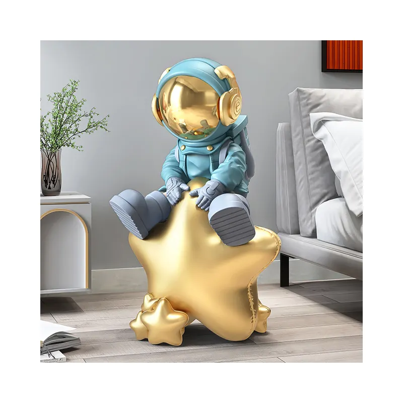 Moderne Figur Dekoration Geschenke Handwerk Zubehör Wohnzimmer Schrank Astronauten Statue Skulpturen Haupt dekoration