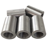 Coupleur de barres d'armature en acier au carbone fileté, durable pour la construction de bâtiments de bureaux