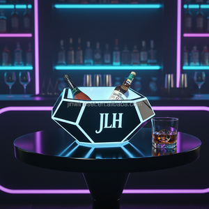 Nouveau service VIP pour bars, discothèques et salons : Seau à glace en plastique acrylique <span class=keywords><strong>de</strong></span> luxe avec LED, en forme <span class=keywords><strong>de</strong></span> baril <span class=keywords><strong>de</strong></span> <span class=keywords><strong>bière</strong></span> ou <span class=keywords><strong>de</strong></span> whisky, pour champagne - Product Image 2