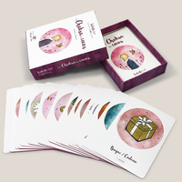 Cartes de Tarot Oracle Personnalisées en Gros avec Bordure Dorée Rose – Jeu de Cartes en Papier pour Usage Familial – Impression en Usine et Options de Logo