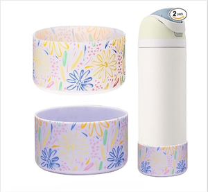 Bota de silicona para botella de agua, 24oz, 40oz, funda protectora antideslizante para gimnasio, parachoques inferior, botella de acero inoxidable con tapa giratoria FreeSip - Product Image 1