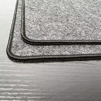 Tapis de bureau en feutre pour ordinateur et souris, 36x15,7 pouces, gris foncé, style gaming, en caoutchouc naturel, rectangulaire, non toxique, en stock