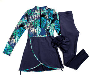 Custom Design Bedrukt Private Label Moslim Vrouwen Dames Volledige Cover Badpakken Badkleding Strandkleding Zwembadpak - Product Image 3