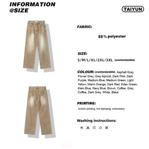 Nouveauté Pantalon en jean slim pour <span class=keywords><strong>homme</strong></span> Taille mi-haute Style droit Lavage clair Vintage Khaki Dégradé de couleur <span class=keywords><strong>Jeans</strong></span> rétro - Product Image 6