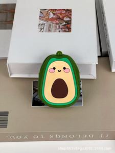 Hot Selling Avocado Shaped Convenient Silicone Coin Purse Storage Bag Headphone Bag With Stress Relieving <b>Bubble</b> Toy - Product Image 4