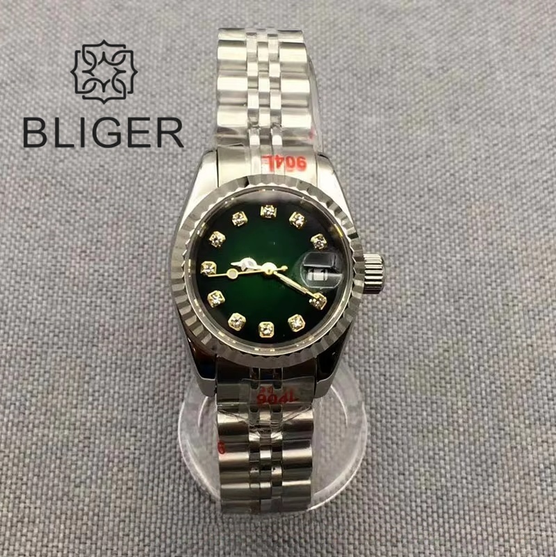 Bliger Luxury Women's <strong>Watch</strong> 26/31mm NH05 Automatic Mechanical <strong>Movement</strong> Luminous <strong>Pointer</strong> Sapphire Crystal Water Resistant <strong>10</strong> Bar