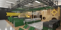 Parcours d'obstacles sensoriel intérieur en bois personnalisé pour enfants avec mur d'escalade, barres de singe et tunnel