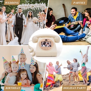 Vintage mariage vidéo bénédiction Message livre d'or téléphone enregistrement 1080P vidéo Audio livre d'or téléphone avec Li + batterie Rechargeable - Product Image 6