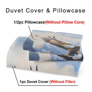 طقم غطاء لحاف عالي الجودة مكون من <span class=keywords><strong>3</strong></span> قطع بتصميم النسر الجبلي، 100% بوليستر، غطاء لحاف مع غطاء وسادة، طقم أغطية سرير - Product Image 5
