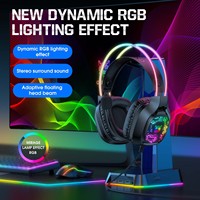 Casque Onikuma filaire pour jeux PS5 Gamer Rgb X22 Noir Circum-auriculaire Marque privée Casque antibruit avec microphone filaire