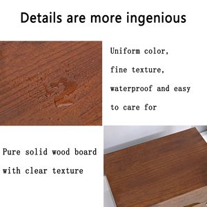 Solid Wood Desktop Storage <b>Box</b> With <b>Lock</b> Drawer Style Multi Layer Organizer Walnut Color Rectangle Standing Type - Product Image 3