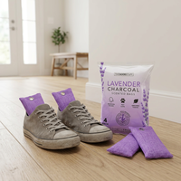 Sachets désodorisants parfumés au charbon de bois avec crochet de suspension, absorbeurs d'odeurs et d'humidité pour placard, voiture, rangement de chaussures