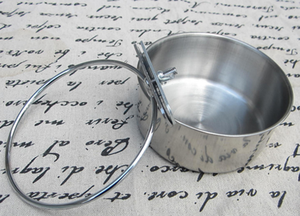 ถ้วยสแตนเลสแบบแขวนสำหรับกรงนก,ถ้วยให้อาหารนกแก้วถ้วยใส่อาหารจานให้น้ำนก - Product Image 5