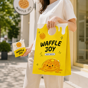 Custom Printed Eco-Friendly <b>Biodegradable</b> Recyclable Your Own Logo Restaurant Catering Food Barbecue Takeaway To-Go <b>Paper</b> Bags - Product Image 4