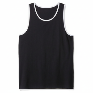 ปากีสถานทำผ้าฝ้าย60% โพลีเอสเตอร์40% ที่มีคุณภาพสูงผ้าสไตล์ใหม่ราคาถูกธรรมดาที่ว่างเปล่าขายส่งที่กำหนดเองระเหิดถังด้านบนผู้ชาย - Product Image 1