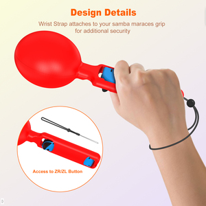 Nouveauté <span class=keywords><strong>2023</strong></span> : Manette de jeu Samba Maracas pour Nintendo <span class=keywords><strong>Switch</strong></span>, <span class=keywords><strong>jeux</strong></span> Samba De Amigo (couleurs bleu et rouge) - Product Image 3