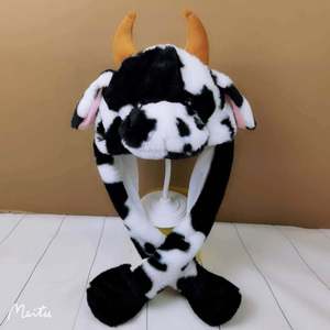Vaca unicornio <span class=keywords><strong>Orejas</strong></span> <span class=keywords><strong>de</strong></span> conejo sombrero movimiento <span class=keywords><strong>Pikachu</strong></span> conejo suave saltar gorra divertido juguete niñas dibujos animados Kawaii sombrero <span class=keywords><strong>de</strong></span> peluche juguetes para chico adulto - Product Image 3