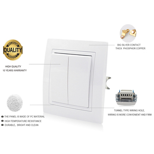 Ôn châu thiết bị chuyển mạch và ổ cắm nhà sản xuất Giá Tốt 2 Gang 1 Way điện Russia Đức chuyển đổi EU tiêu chuẩn tường chuyển đổi - Product Image 2