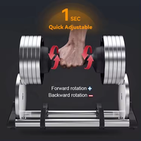 EN STOCK équipement de Fitness ensemble de poids de gymnastique haltère réglable pour la musculation haltère personnalisé réglable