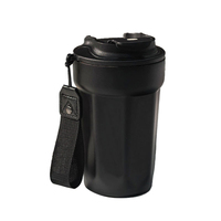 Cangkir Kopi Logo Kustom 420ML Mug Kopi Perjalanan Stainless Steel Terisolasi Anti Bocor Tahan Panas Botol Kopi Dapat Digunakan Kembali