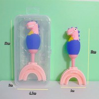 360 manuel bouche entière brosse à dents d'entraînement pour tout-petits brosse à dents en forme de U pour les enfants