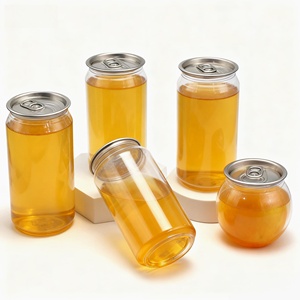 Mini Latas de Soda de Grado Alimenticio de 200 ml, Frascos de Plástico PET Transparentes con Tapas para Dulces, Jugos y Bebidas - Product Image 6