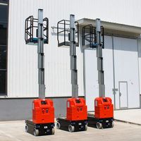 4m 6m 8m 10m Ascenseur en alliage d'aluminium à colonne unique Petite plate-forme élévatrice hydraulique portable Tables élévatrices verticales pour véhicules de travail aérien